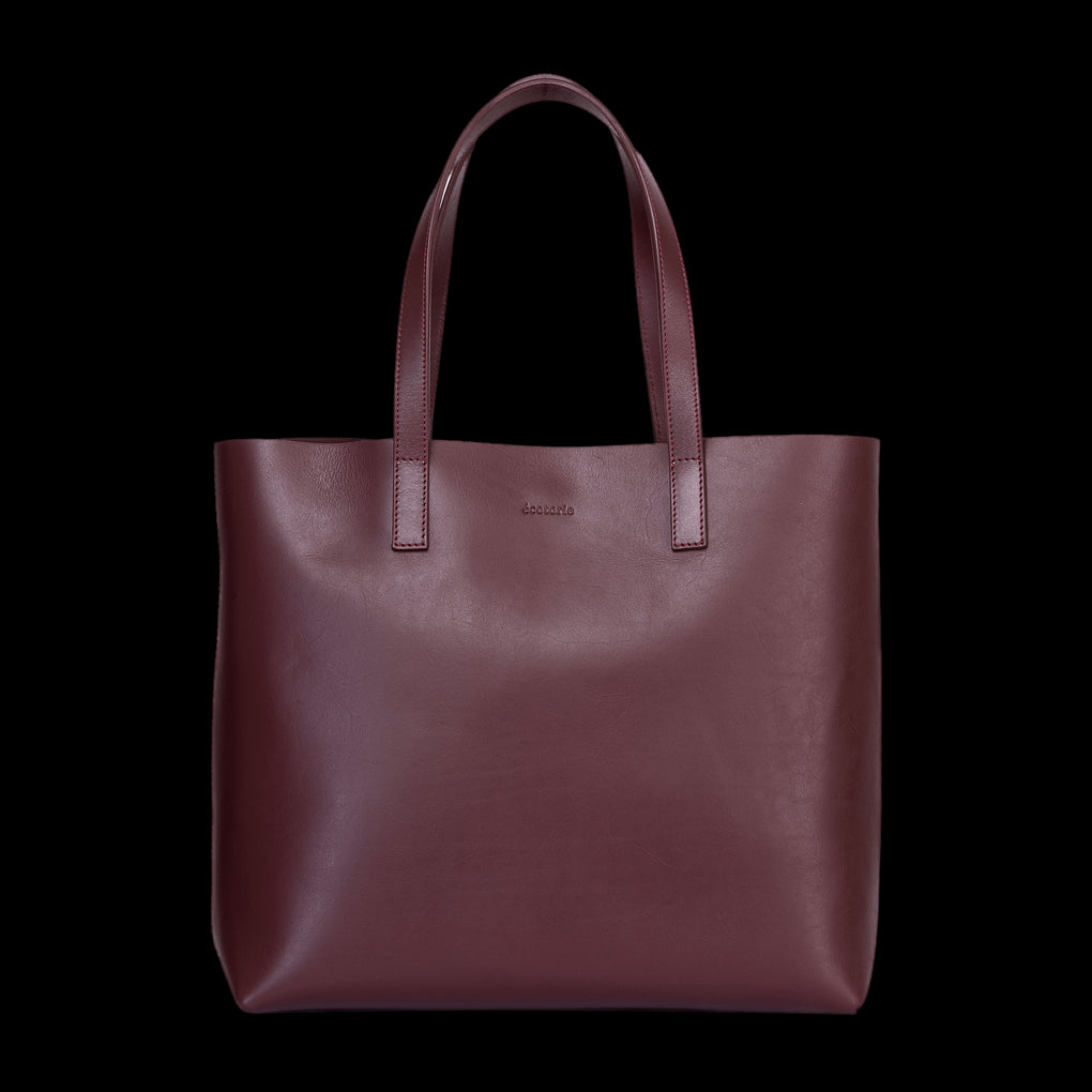 Fifth Avenue Tote Shoulder Bag Burgundy Canvas & Leather – West 14th